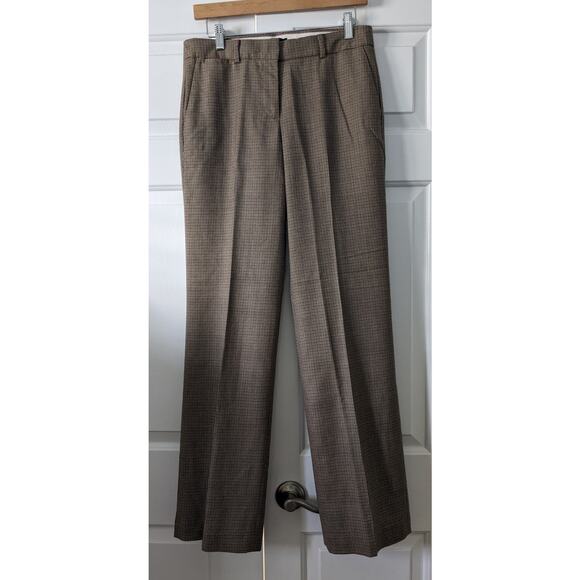 J. Crew Brown Herringbone Wool Favorite Fit Pants - Picture 1 of 5